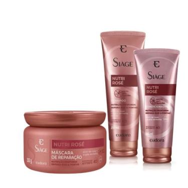Imagem de Kit Shampoo Condicionador Máscara Nutri Rosé Siàge Eudora