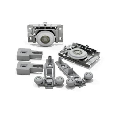 Imagem de Kit Roldana Para Porta De Correr RO62 Guia Flex 1 Porta - ROMETAL