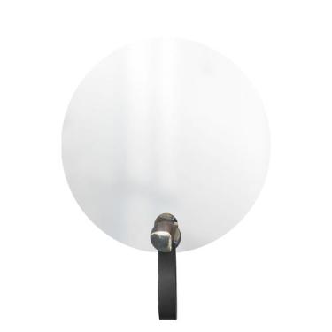 Imagem de Espelho Funcional Hook Cromado Alça Preto 50 Cm Redondo - e2g Design
