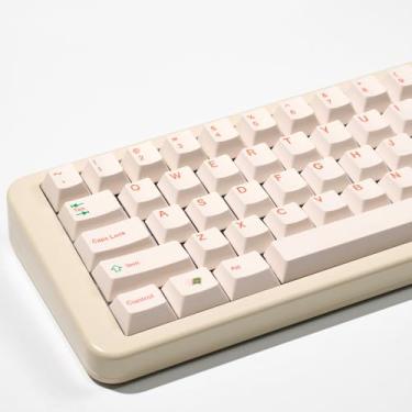 Imagem de mintcaps Teclas - 144 teclas de sublimação de tinta PBT bege com perfil cereja para teclado mecânico 65% 70% 75% 100% Gateron Cherry Mx Switches