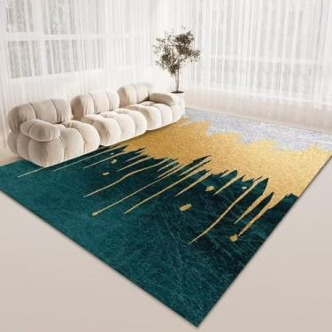 Imagem de Tapete verde estilo americano macio grande sala de estar área tapetes decoração quarto sala tapete, flanela 9.200 x 300 cm 78,7 x 118 pol.