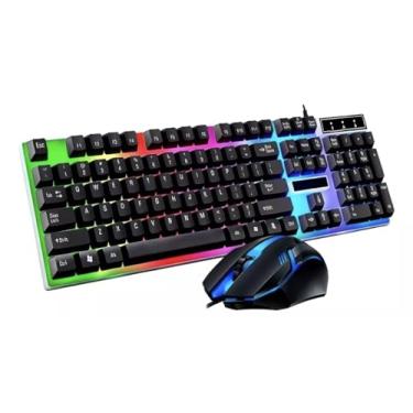 Imagem de Kit Teclado E Mouse Gamer C600 Rgb Português Prata