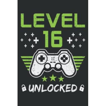 Imagem de Level 16 Unlocked Funny 16Th Birthday Meme: DOG JOURNAL - 6" x 9", 100 Pages: Wide Ruled Paper Notebook Journal | Pretty Wide Blank Lined Workbook ... for Home School College for Writing Notes.