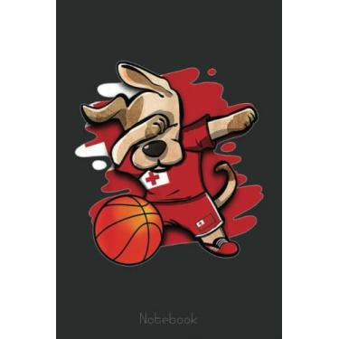 Imagem de Dabbing Dog Tonga Basketball Fans Tongan Sport Lovers Notebook: A blank lined basketball notebook 6x9 in 110 Pages that makes a fun basketball gift ... women's basketball, team basketball gifts