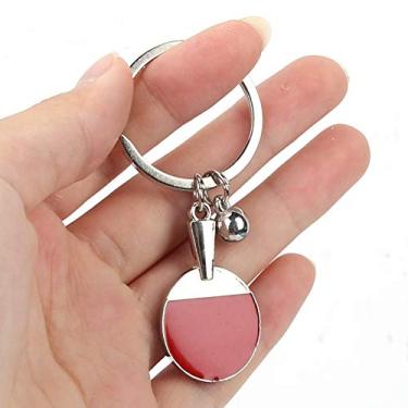 Imagem de CHAVEIRO DE LIGA DE BOLA DE PING PONG BAT CHAVEIRO DE RAQUETE DE TÊNIS DE MESA, LEMBRANÇA DE PRESENTE PARA ENTUSIASTAS DE ESPORTES