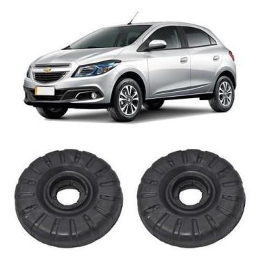 Imagem de Par Coxim Batente Dianteiro Chevrolet Onix 2017 2018 2019 - Qualykits