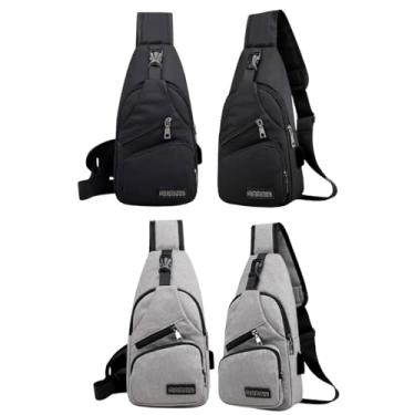 Imagem de Bolsa Transversal Moderna, 33 x 16 x 8 cm, Alça Única, Preta e Cinza,Bag Unissex Com Entrada Usb Sortida