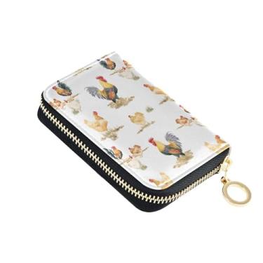 Imagem de Sletend Carteira com porta-cartões de crédito RFID de couro com zíper para mulheres e meninas, Cor nº 09, one size, Clássico