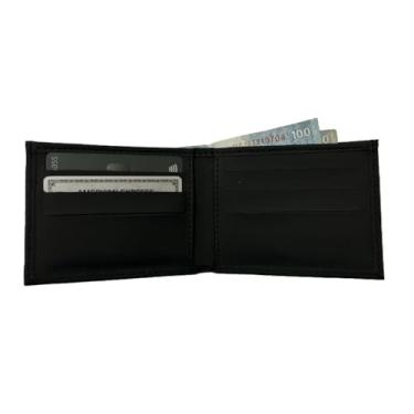 Imagem de Carteira Masculina em Couro Legítimo, 6 Compartimentos para Cartões, 1 para Notas