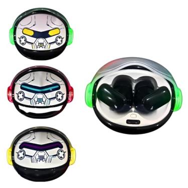 Imagem de Fone De Ouvido Bluetooth Com Led Rgb E Cordão Muda De Face