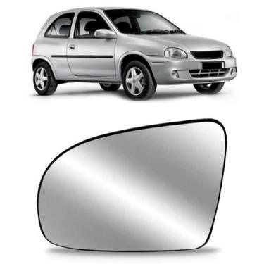 Imagem de Lente Retrovisor Corsa 1994 a 2000 Classic 2000 a 2013 Prata - METAGAL
