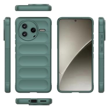 Imagem de Elubugod Capa compatível com Xiaomi Poco F7 Pro 5G, capa para celular TPU macia compatível com Xiaomi Redmi K80 5G capa verde