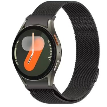 Imagem de Pulseira Slim Milanese Loop Compatível com Samsung Galaxy Watch 7, 40mm 44mm, Malha Magnética de Aço Inoxidável Watch7 (Preto)
