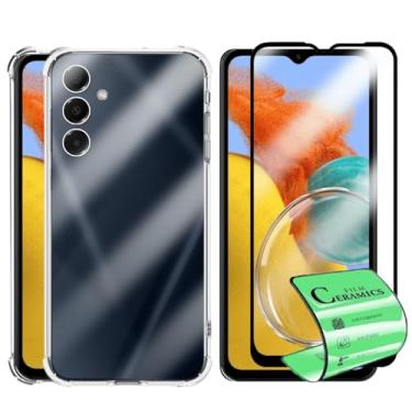 Imagem de Kit de Proteção Compatível Samsung Galaxy M14 Capa Anti-Impacto Transparente + Película de Cerâmica 9D