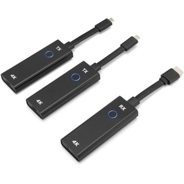 Imagem de ClearClick Present+Share (edição USB-C 4K) - Sistema de apresentação sem fio e transmissão de vídeo para laptops e smartphones (dois transmissores USB-C 4K, um receptor HDMI 4K)
