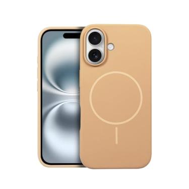 Imagem de Gshield Capa Case Capinha Premium Compatível com Magsafe, Silicon Liquid (Desert, iPhone 16 Plus)