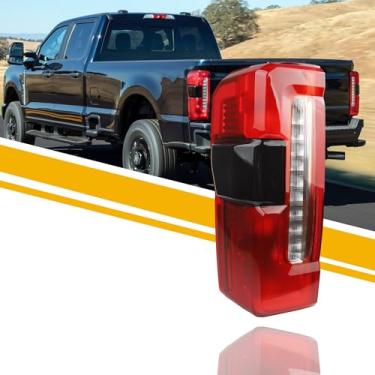 Imagem de Dasbecan Conjunto de luz traseira halogêneo compatível com Ford F250 F350 2023-2025 Super Duty (W/Ponto cego), lâmpada traseira esquerda do lado do motorista substituir PC3Z13405B