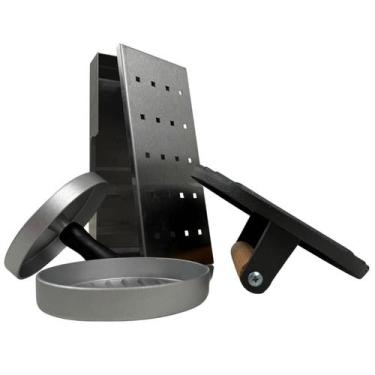 Imagem de Kit Hambúrguer Broiler - Smash Burger, Prensa e Defumação