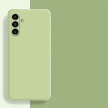 Imagem de Capa de silicone líquido para Samsung Galaxy A15 A25 A35 A55 5G A05 A05S 4G Capas de telefone à prova de choque, verde, para A05S 4G