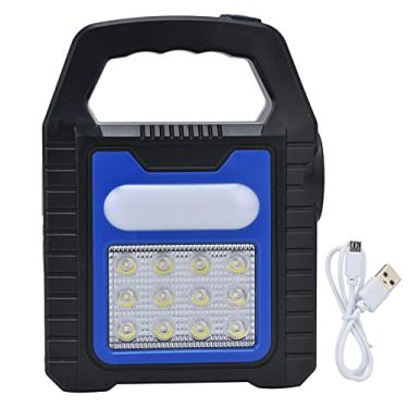 Imagem de Lanternas Solares, USB Recarregável, Manuseio Lanterna LED Carregamento Reverso Vários Modos, Função do Banco de Energia, Portátil para Camping, Viajar e Montanhismo