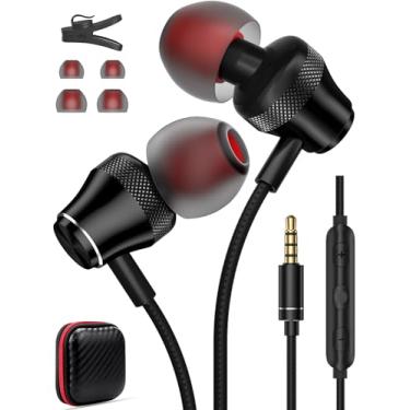 Imagem de Fones de ouvido com fio com microfone para Chromebook Laptop PC, fones de ouvido de 3,5 mm para tablet Kindle Fire HD 8 Plus, fones de ouvido com cancelamento de ruído, plugue de áudio para Samsung