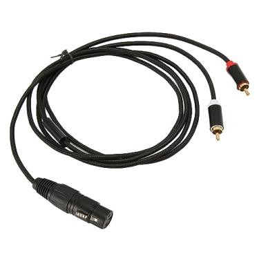 Imagem de Cabo XLR para Duplo, Cabo de Interconexão de Som Estéreo de Música Clara, Divisor Y, Fio Duplicador Fêmea para Macho, Conector Banhado a Ouro para Amplificador para (1m/3,3 pés)