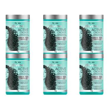 Imagem de Kit 6 Creme para Pentear Fattore Divine Active Cachos Cabelos Cacheado
