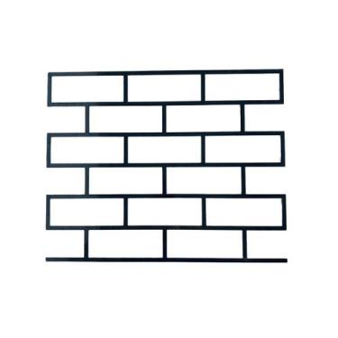 Imagem de Gabarito Stencil Pintura De Parede Tijolinho 53x43cm Textura - REVEST3