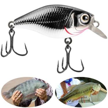 Imagem de Isca Artificial Marine Mini Crank CBB12 Prateada Preta 3.8cm 4g Meia Á