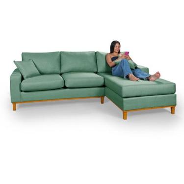 Imagem de Sofá Amsterdã Living Com Chaise Lado Esquerdo Em Linho - Essencial Est