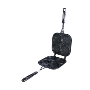 Imagem de DimyFew Pan de frigideira de ovo frito Folha de panelas Fácil de limpar aquecimento multiuso dividido antiade