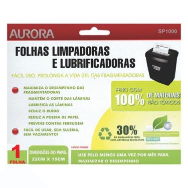 Imagem de Folha Limpadora e Lubrificadora para Fragmentadoras SP1000 - Aurora