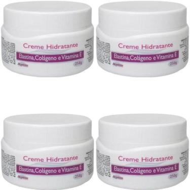 Imagem de 4 Creme Hidratante Alquimia Elastina Colágeno e Vitamina E Pote 250g