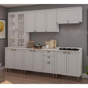 Imagem de Armário de Cozinha Completa Americana 5 peças Marisa 16 Iluminata Geni