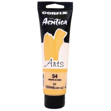 Imagem de Tinta Acrílica 120ml G2 054 Amarelo Ouro Corfix, 054 - AMARELO OURO