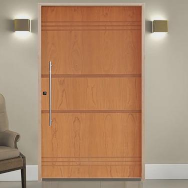 Imagem de Kit Porta de Madeira Pivotante 210x102cm Batente 14cm Fechadura 803 Rolete Externa Belissima 7 Hale