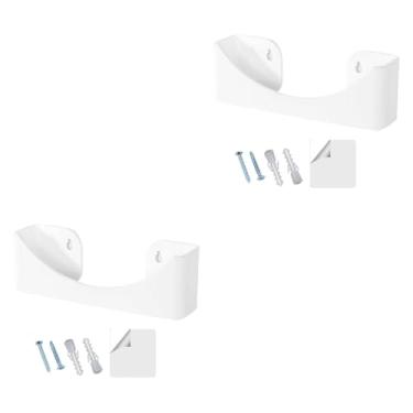 Imagem de WeiLaiKeQi Rack de chapéu de cúpula vertical para o organizador do chapéu de parede, montado na parede fácil de instalar espaço para economizar bola de beisebol, 2 Pedaços Brancos