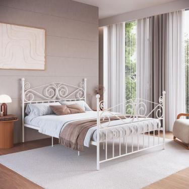 Imagem de Cama King em Ferro Clássica Elizabeth - Camas & Beliches, branco