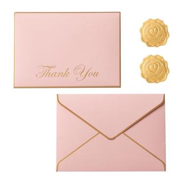 Imagem de Envelopes A7 de 250 g, pacote de 12 x 19 cm, para cartões de 12 x 18 cm, autovedação, perfeito para casamentos, convites, fotos, formatura, chá de bebê | Papel grosso de luxo | 14 x 19 cm (rosa)