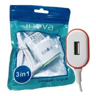 Imagem de Carregador de Celular ultra rápido INOVA 3.1 Tipo C 2USB - Lehmox