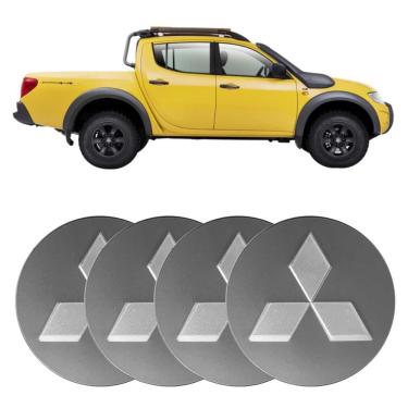 Imagem de Jogo Calota Centro Roda Mitsubishi L200 Triton 55Mm Grafite