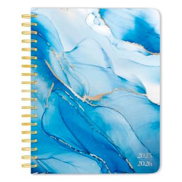 Imagem de Blush rachado | Planejador de mesa semanal de 18 meses 2026 x 18 meses | Capa estampada | julho de 2025 a dezembro de 2026 | Platão | Papelaria de planejamento