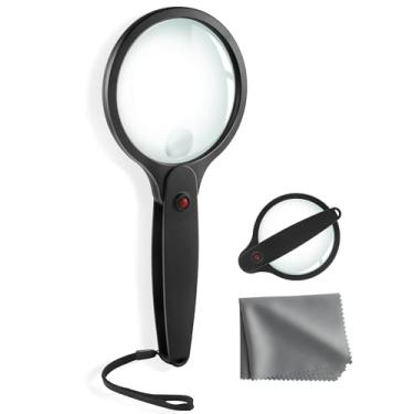 Imagem de HDAJY Lupa 10X 30X, Lente De Aumento 100 Mm À Prova Quebra, Cabo Dobrável, Lupas Para Trabalho Perto, Leitura Idosos E Exploração Da Natureza Crianças, Preta