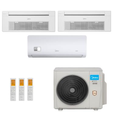 Imagem de Ar-Condicionado Multi Split Inverter Midea 36.000 (1x Evap HW 9.000 + 2x Evap Cassete 1 Via 18.000) Quente/Frio 220V