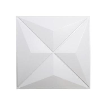 Imagem de Kit 100 Placas Revestimento De Parede Pvc 3D Estrelar Branco - Papel D
