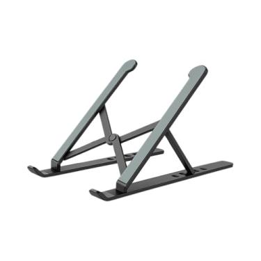 Imagem de Suporte Ergonômico Portátil para Notebook – Ajustável em 7 Níveis, Alumínio Premium, Alívio de Dor na Coluna e Pescoço