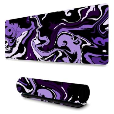 Imagem de Mouse Pad Gamer Profissional Confortavél Anti Derrapante Games e Escritório (80X40) Abstratos (Roxo)