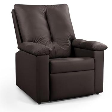 Imagem de Poltrona Lisboa Reclinável Papai 3 Posições Estética Corino Confort Plus (MARROM)
