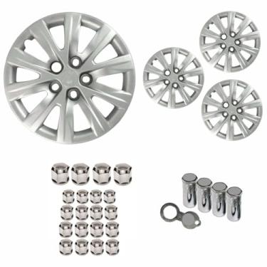 Imagem de Jogo Calota Aro 15 Fox SpaceFox Polo 2012 2013 + Selo Resinado + Tampa Ventil + Capa Parafuso