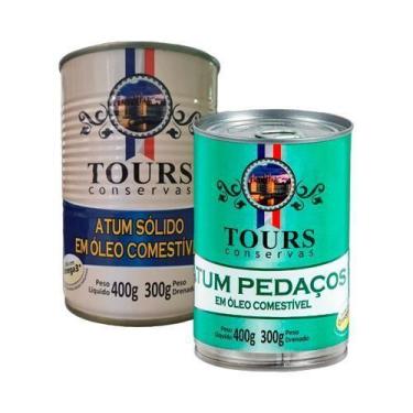 Imagem de Kit 2 Atum Em Óleo Tours 400G: Sólido, Pedaços